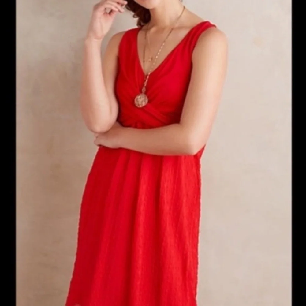 NWT Anthropologie Amadi Mia Red Dress Size L - Picture 3 of 13
